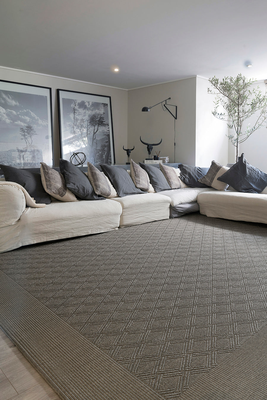 ALFOMBRA SISAL DIAMANTE GRIS DT 2439