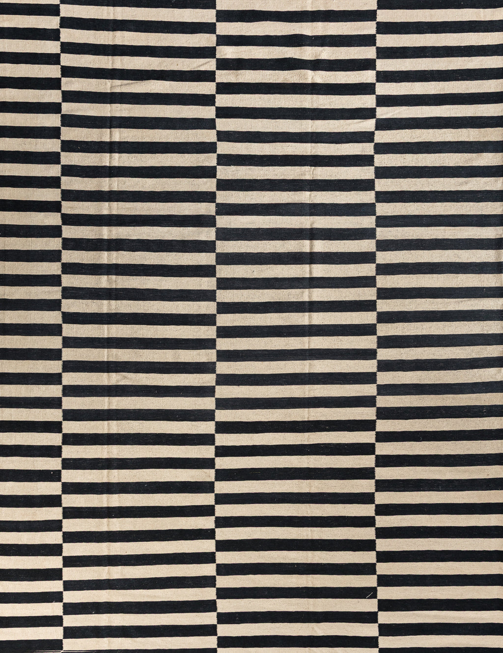 ALFOMBRA KILIM MODERNO B&N RAYAS DT 1493