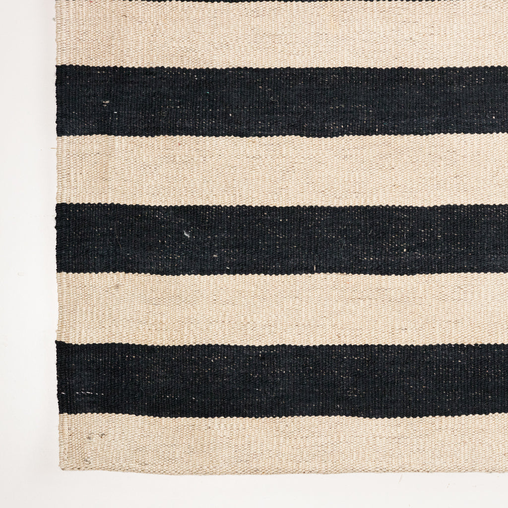 ALFOMBRA KILIM MODERNO B&N RAYAS DT 1493