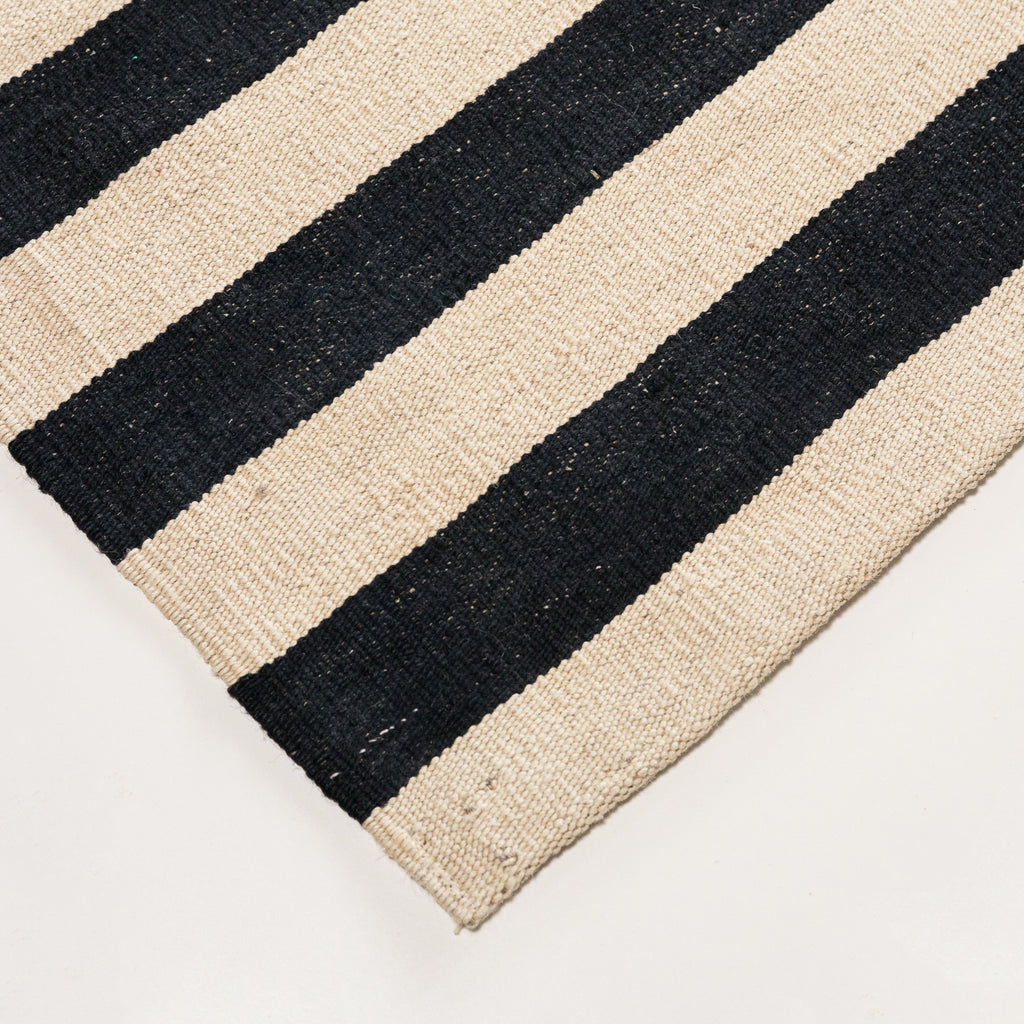ALFOMBRA KILIM MODERNO B&N RAYAS DT 1493