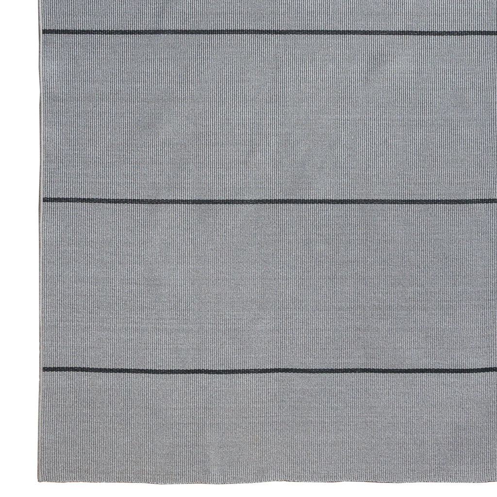 ALFOMBRA LAVABLE GRIS RAYAS NEGRAS DT 2989
