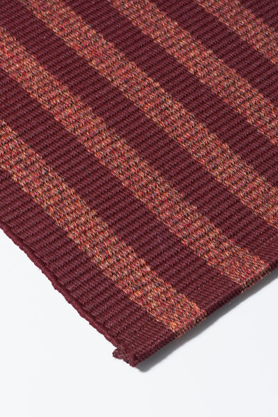 ALFOMBRA LAVABLE LÍNEAS GRANATE TEJA DT 3485