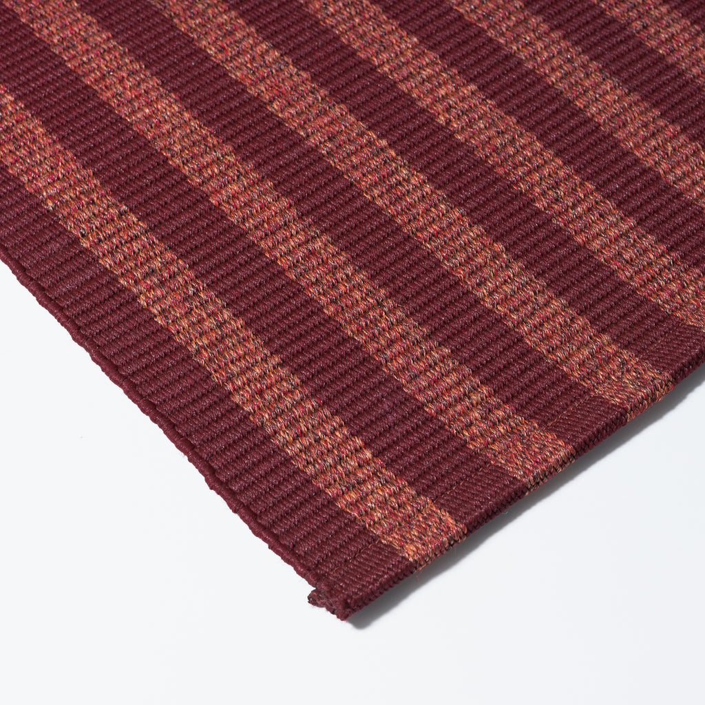 ALFOMBRA LAVABLE LÍNEAS GRANATE TEJA DT 3485