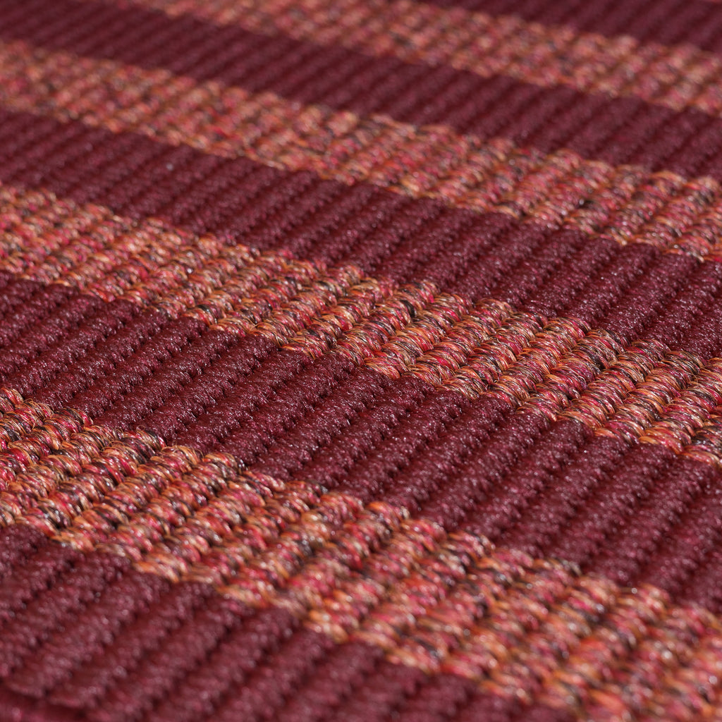 ALFOMBRA LAVABLE LÍNEAS GRANATE TEJA DT 3485