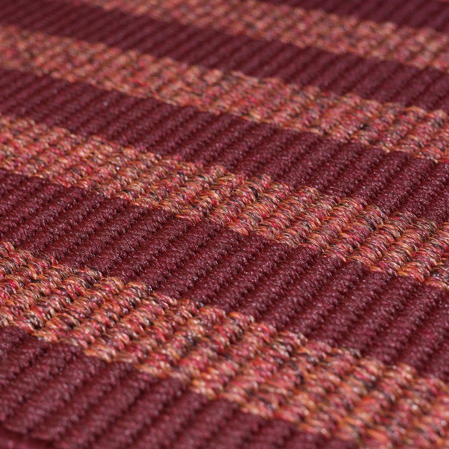 ALFOMBRA LAVABLE LÍNEAS GRANATE TEJA DT 3485