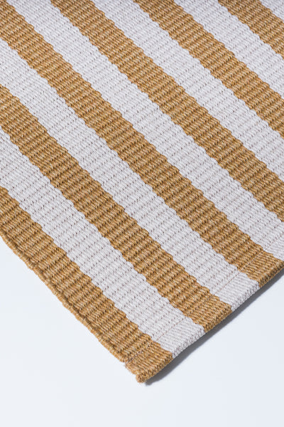 ALFOMBRA LAVABLE LÍNEAS MOSTAZA NATURAL DT 3487