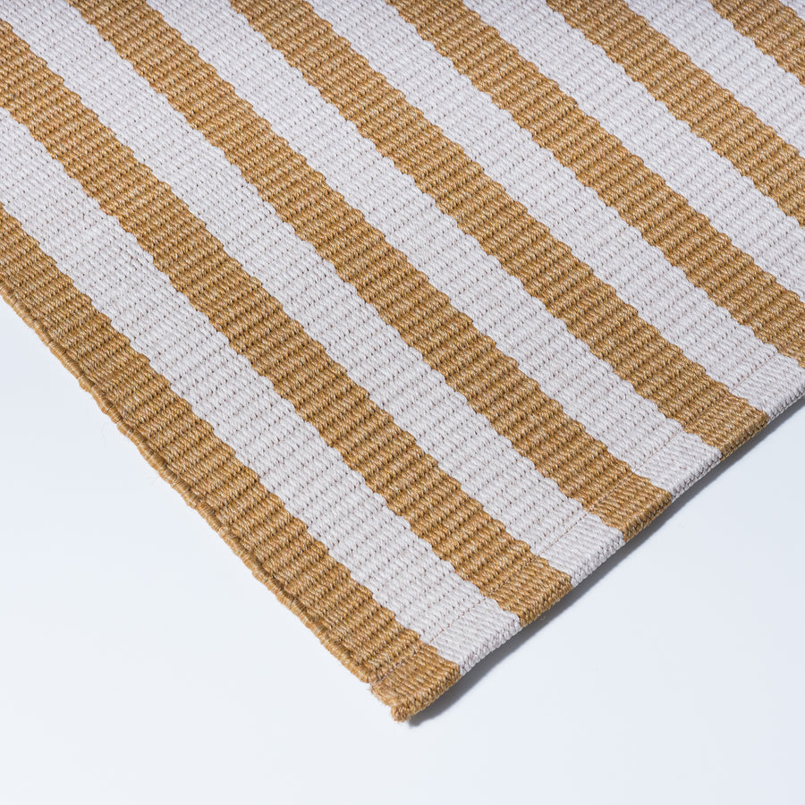 ALFOMBRA LAVABLE LÍNEAS MOSTAZA NATURAL DT 3487