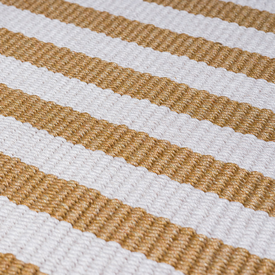 ALFOMBRA LAVABLE LÍNEAS MOSTAZA NATURAL DT 3487