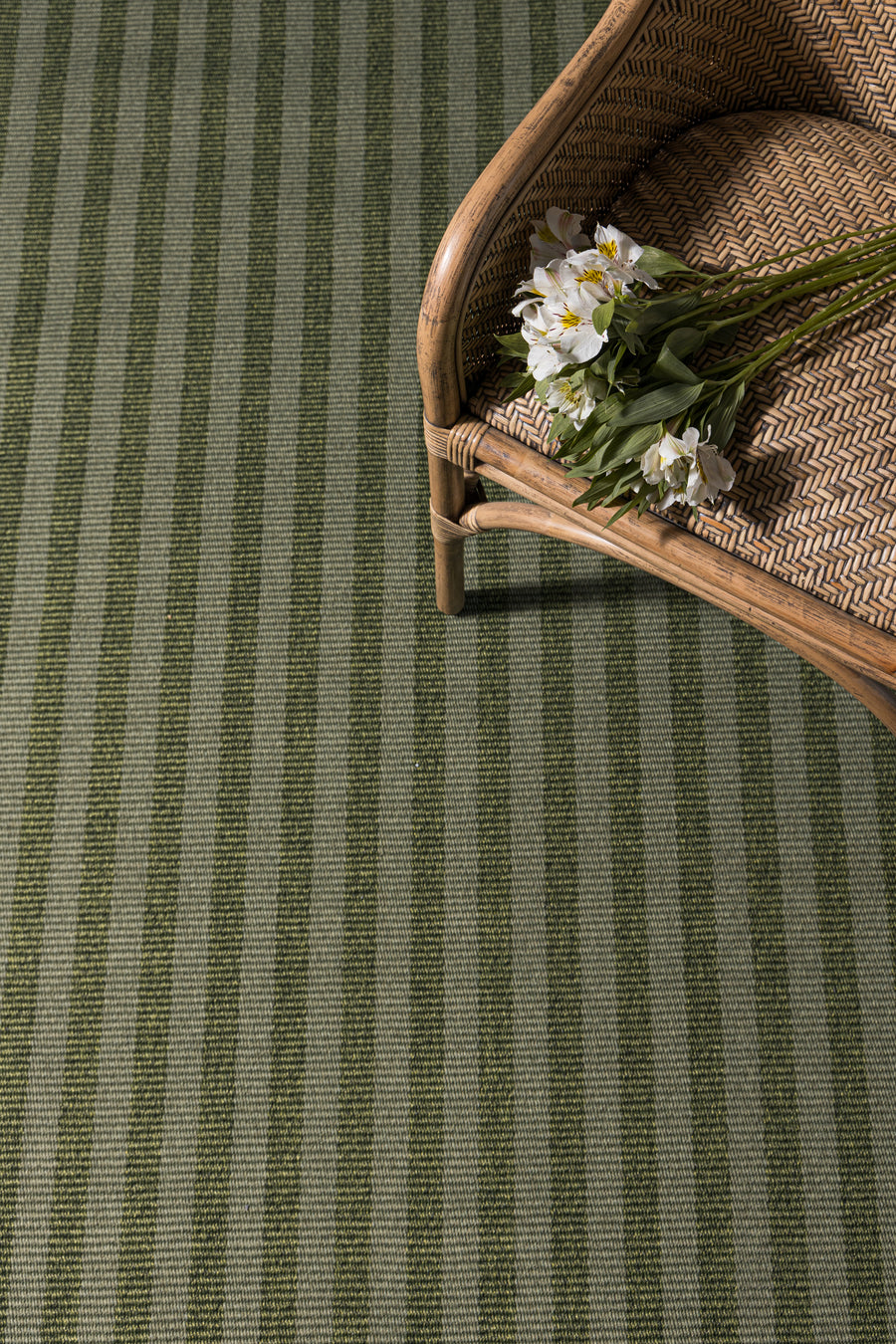 ALFOMBRA LAVABLE LÍNEAS OLIVA DT 3486