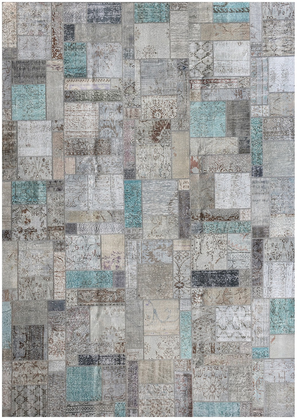 ALFOMBRA PATCHWORK LIGHT BLUE DT 2295